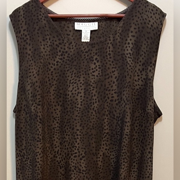 Vintage Maxi Maggie McNaughton 90s Snake Print Dress Plus size 3X - Picture 5 of 11